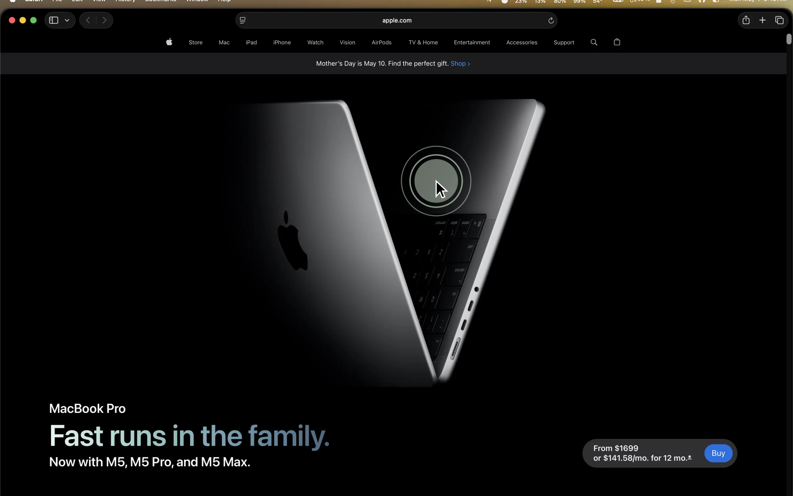 Drops ink ripple on macOS