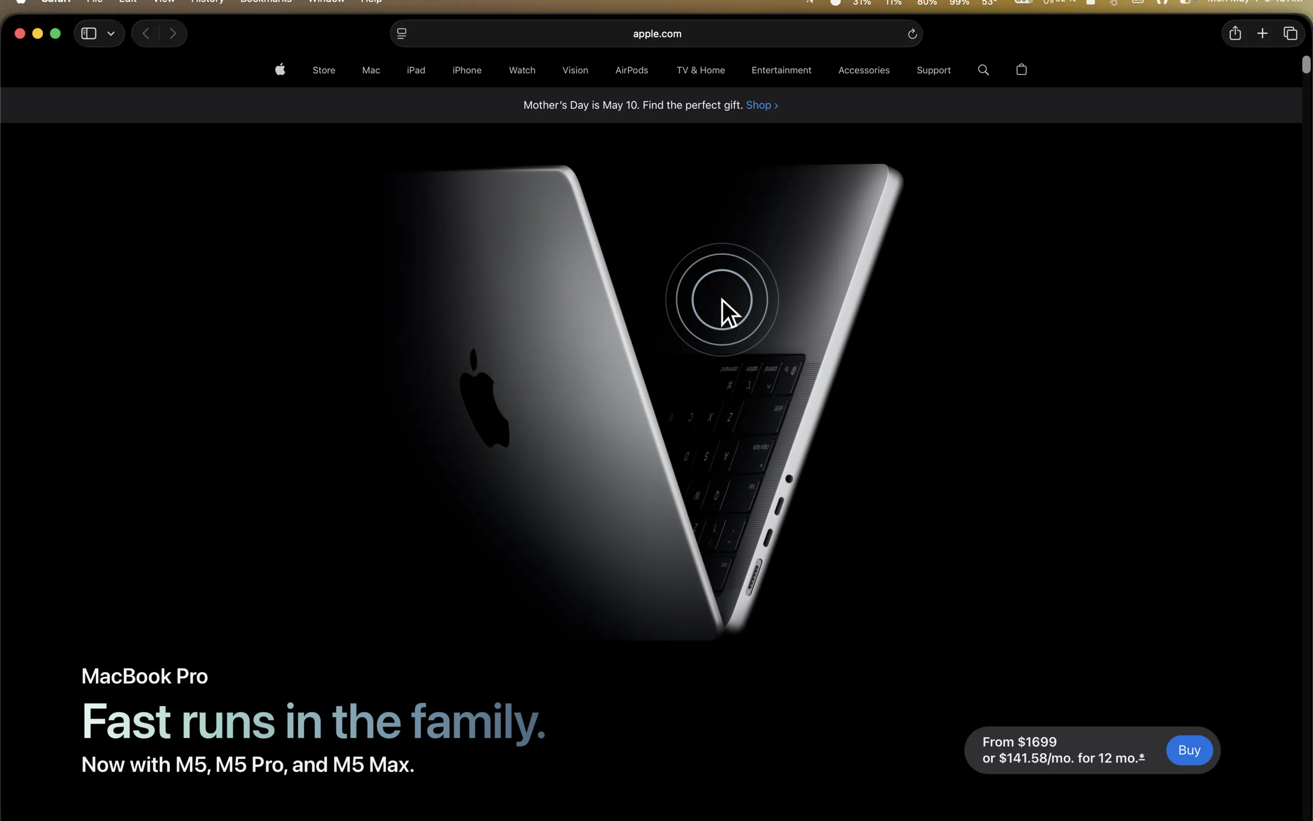 Drops water ripple on macOS