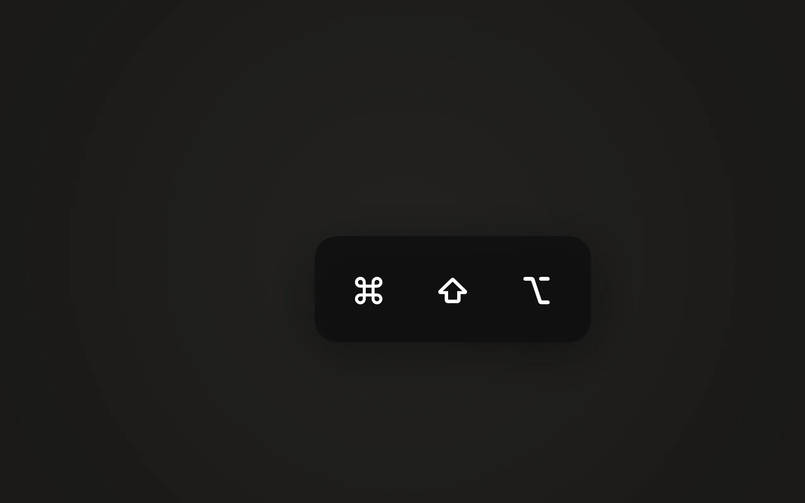 Modifier key display HUD